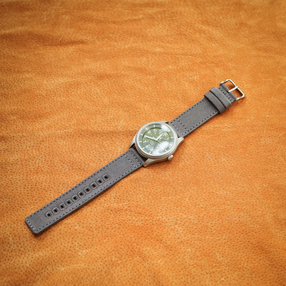 Dây đồng hồ chốt thông minh chất liệu vải dù hai lớp Canvas vintage cho đồng hồ nam, smart watch, đồng hồ thời trang SNK, SKX007, SNZG15, SNZG09, SRPE, SRPD, Cal.7s36 , Galaxy watch , GT2, Garmin