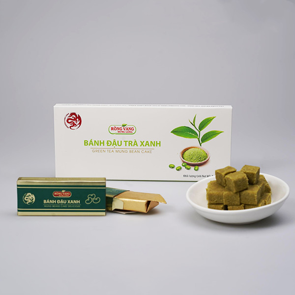 Bánh Đậu Xanh Vị Trà Xanh - Hưng Long - 150g