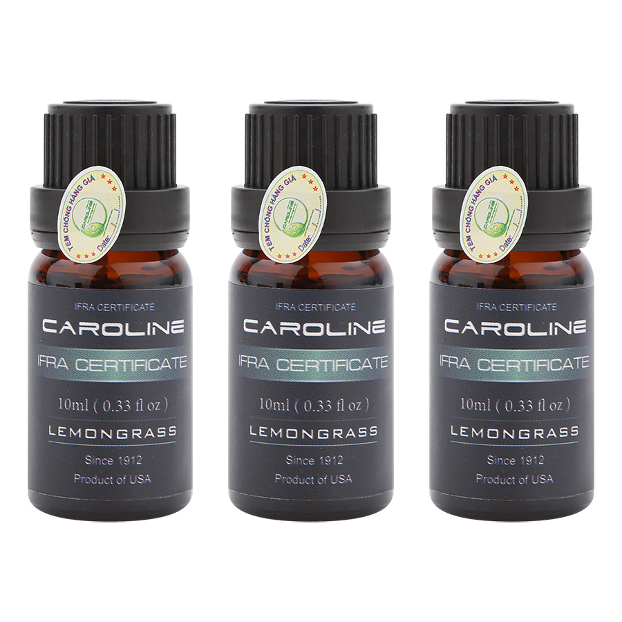 Combo 3 Chai Tinh Dầu Sả Chanh Caroline 10ml