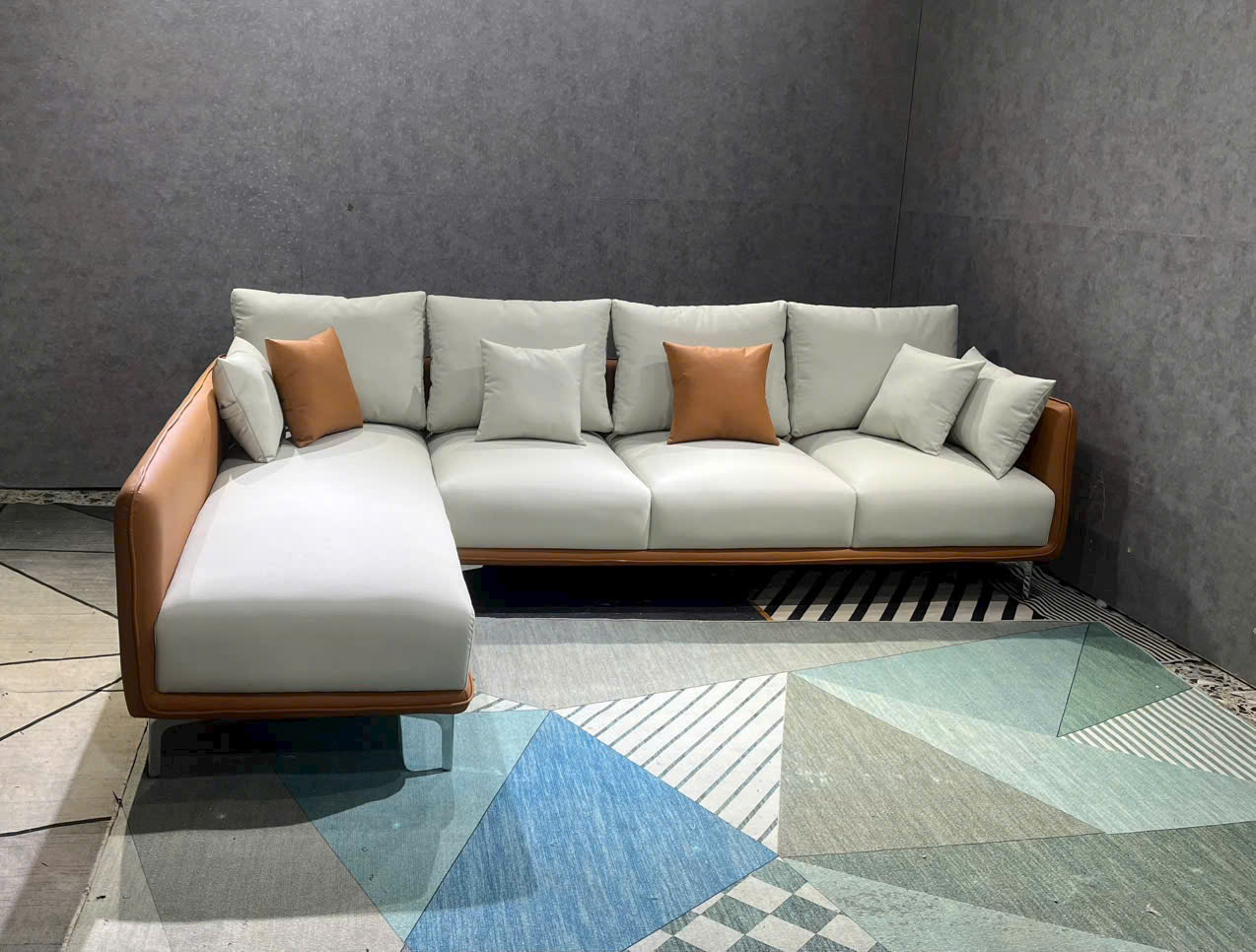 Sofa phong khách Juno sofa góc InterMilan NK2025 KT 2m5 x 1m8