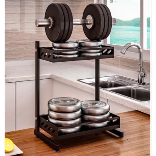 Kệ nhà bếp, kệ gia vị,kèm cắm dao thớt inox màu đen cao cấp