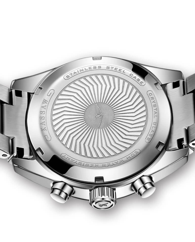 Đồng hồ nam chính hãng KASSAW Eco Drive K988-1 (Năng lượng mặt trời) Kính sapphire ,chống xước,Chống nước ,BH 24 tháng