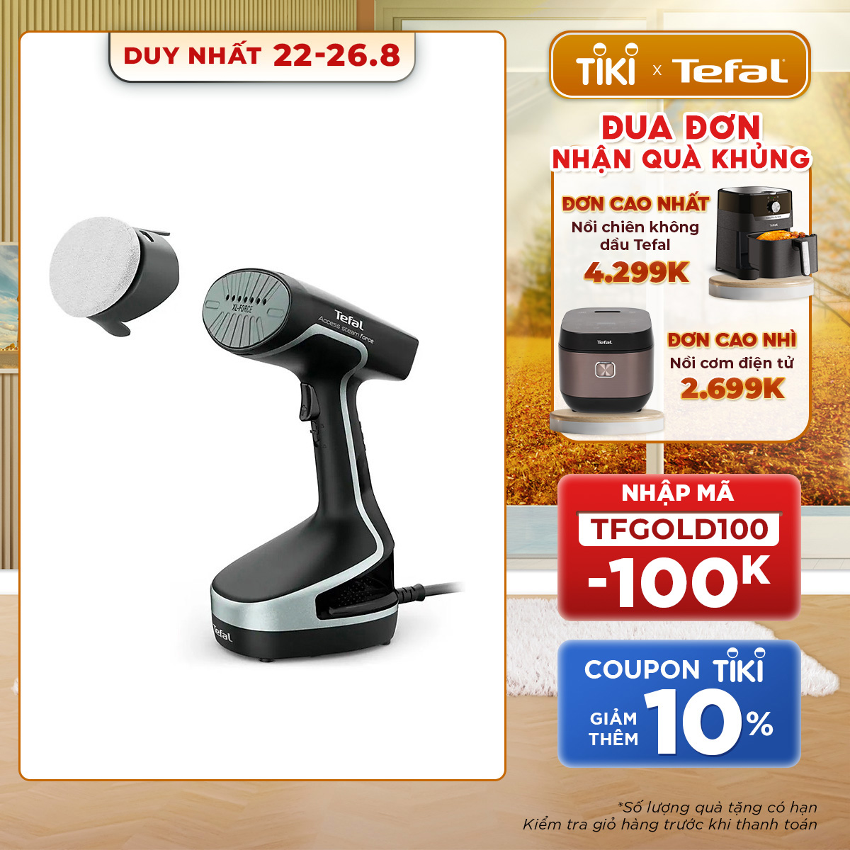 Bàn ủi cầm tay Tefal DT8230E1 - Hàng chính hãng