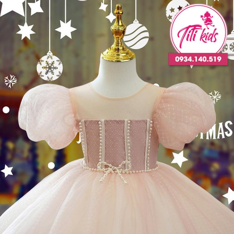Đầm Váy Công Chúa Cho Bé Gái Dự Tiệc Cao Cấp Titikids CC217