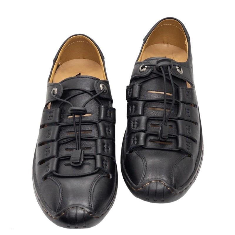Giầy rọ nam mùa hè cao cấp siêu mềm thoáng Tomshoes, cam kết da thật 100%