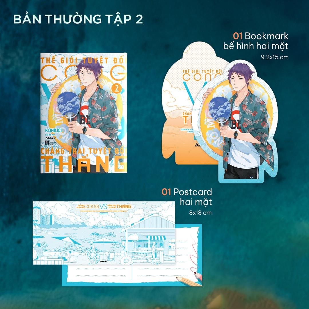 Thế Giới Tuyệt Đối Cong Với Chàng Trai Tuyệt Đối Thẳng - Tập 2 - Tặng Kèm 1 Bookmark Bế Hình + Postcard