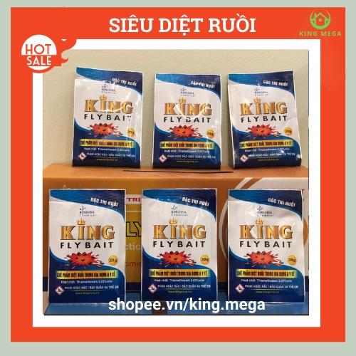 Diệt ruồi vàng - Siêu hiệu quả diệt ruồi nhanh - An toàn tuyệt đối( Gói 20g Trắng xanh) - King Fly Bait