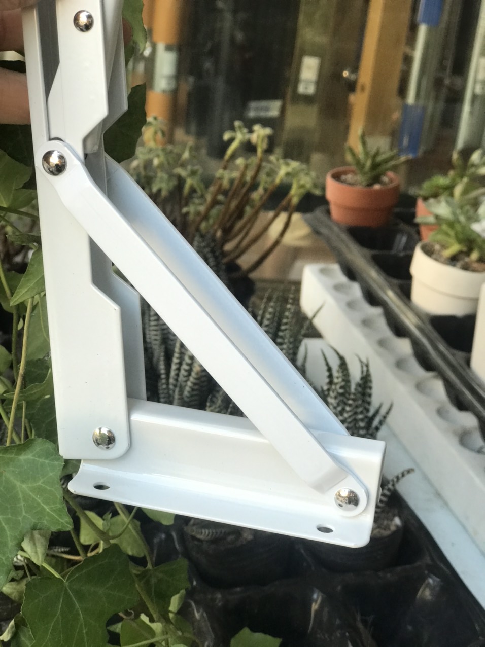 Bộ 2 Ke gấp gọn thông minh 25cm mạ sơn tĩnh điện