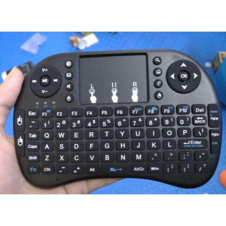 Bàn phím kiêm chuột không dây mini dùng cho Laptop, máy tính bàn, điện thoại, máy tính bảng, TV smart,...