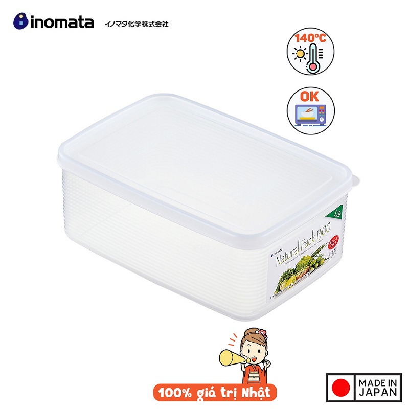 Hộp đựng thực phẩm Inomata Natural Pack dùng được trong lò vi sóng hàng nhập khẩu chính hãng (#Made in Japan)