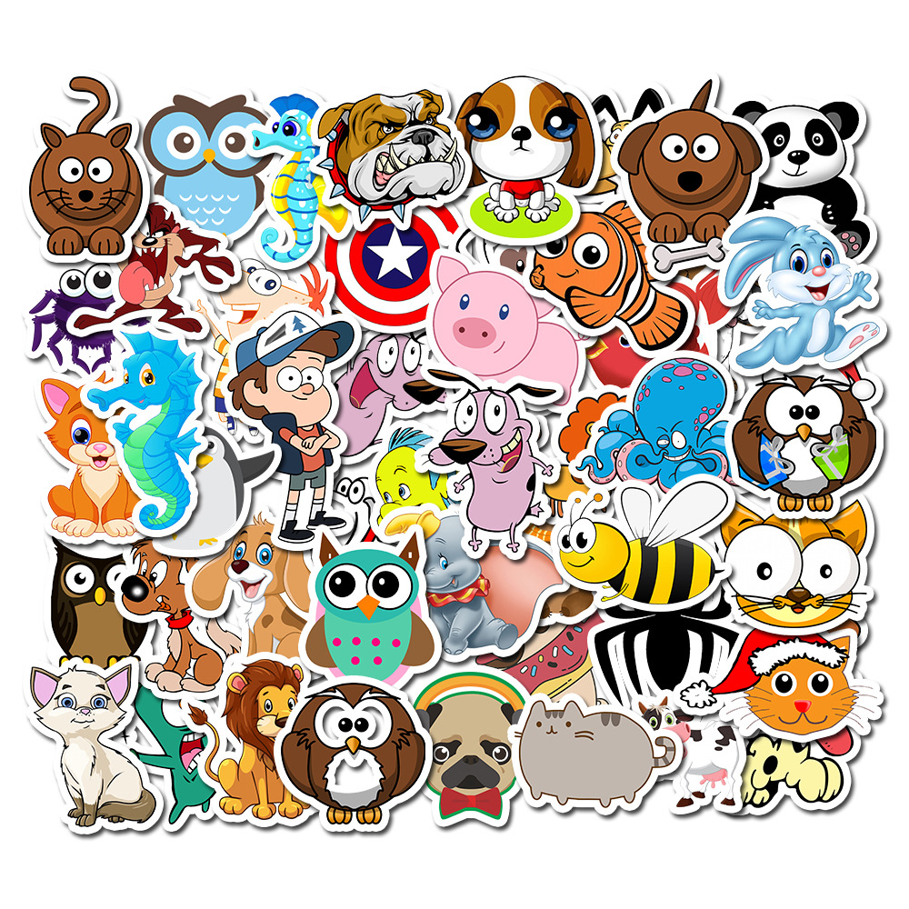 Bộ 50 miếng Sticker hình dán Cute Pet