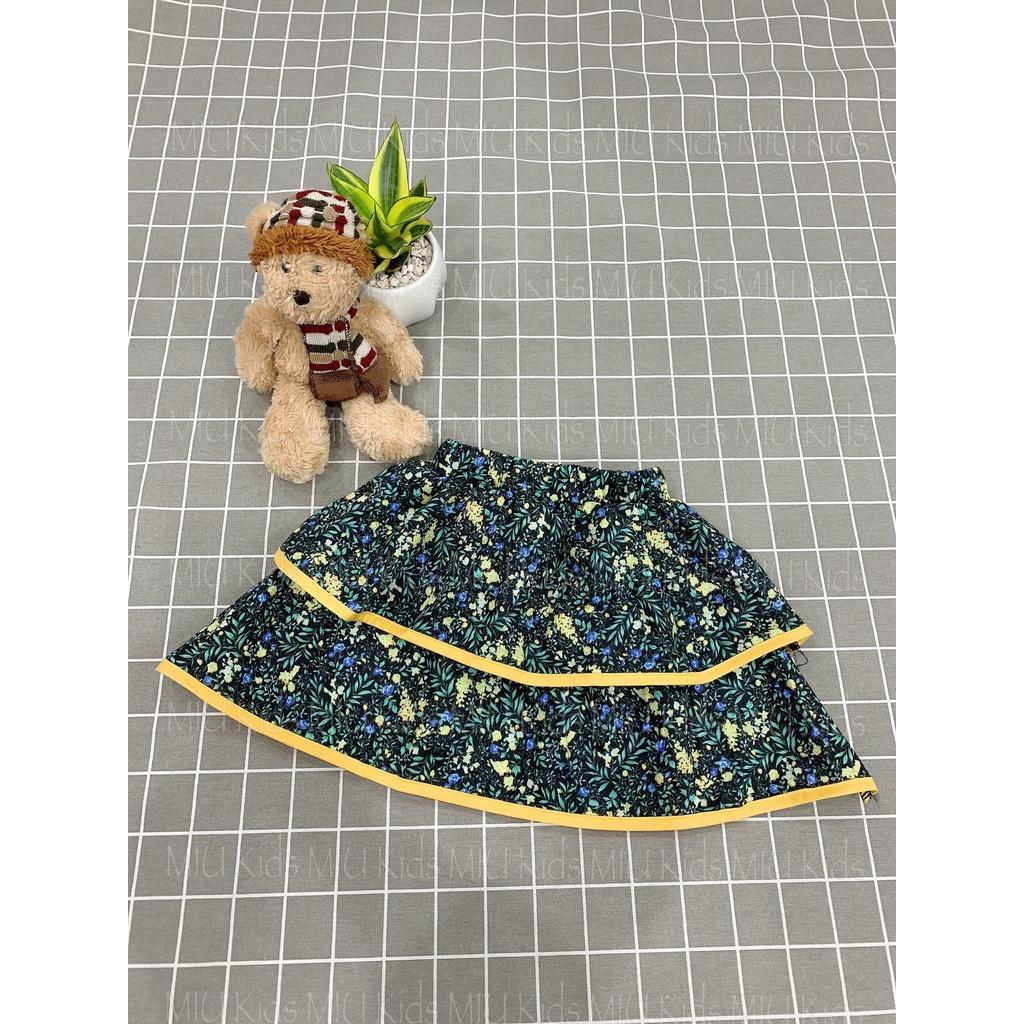 Set váy áo thô hoa nhí tiểu thư cho bé gái
