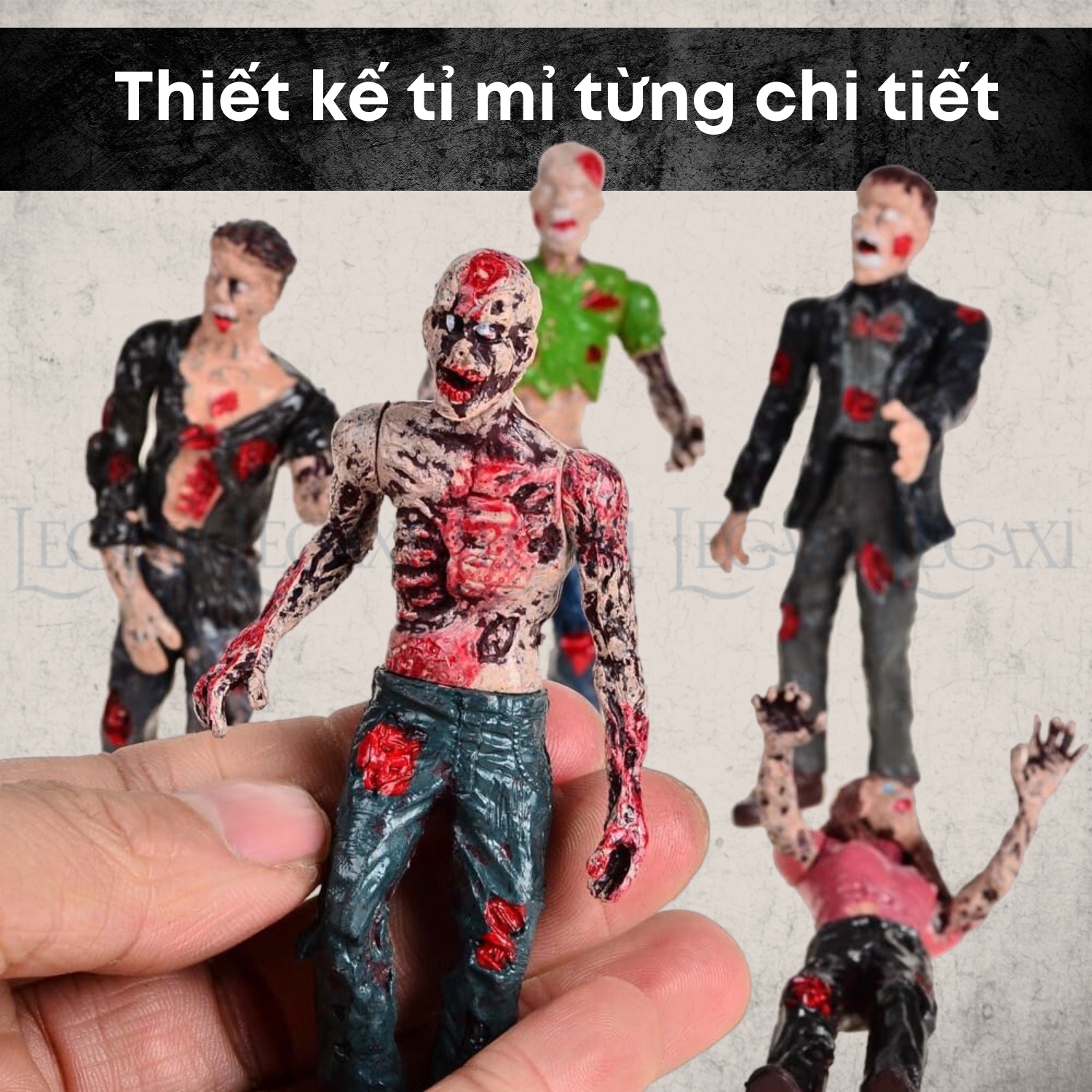 Mô hình zombie đồ chơi tang thi xác chết nhân vật phim Walking Dead có thể lắp ráp Legaxi