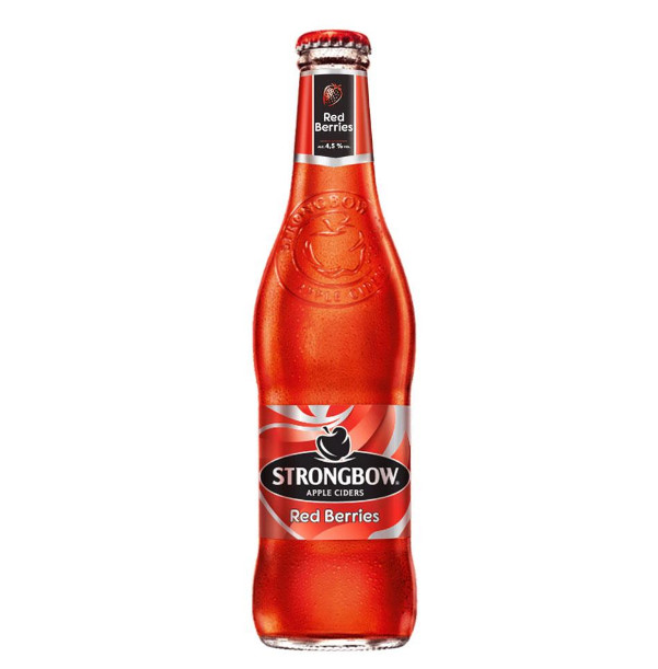 Nước táo lên men Strongbow vị dâu đỏ chai 330ml