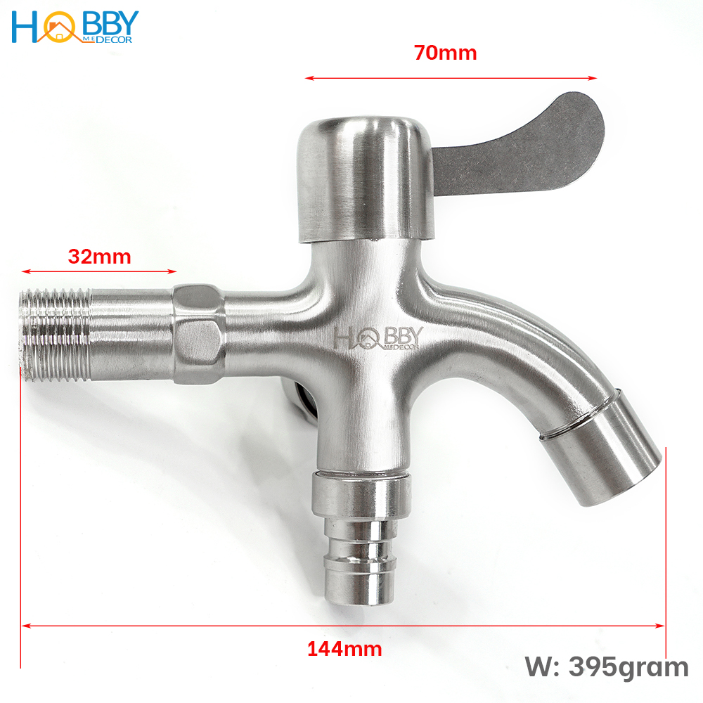 Củ sen lạnh 2 van đóng mở đa năng HOBBY Home Decor CS3 - chuẩn Inox 304 ren vặn 21mm