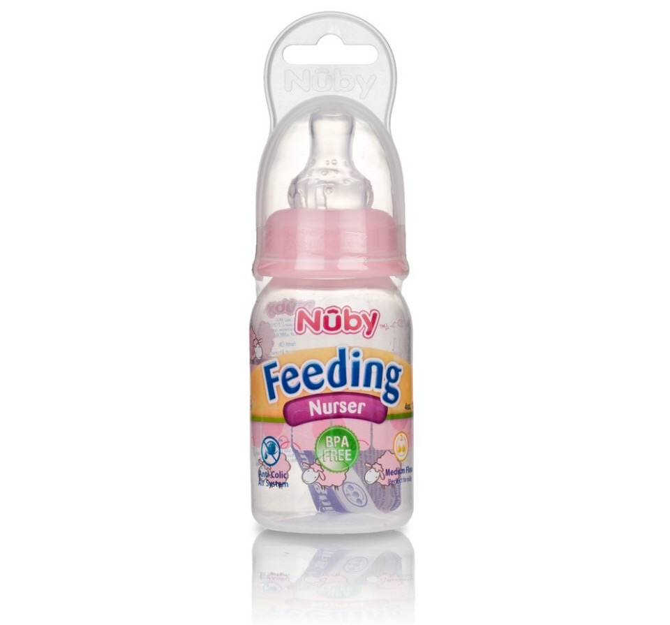 [ 1161-Nuby ] Bình sữa chống sặc cổ hẹp Nuby 120 ml