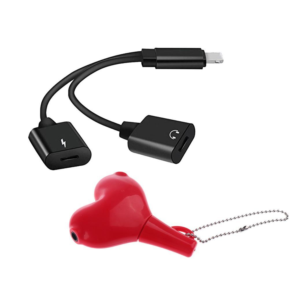 Dual Audio And Charge Cable For IPhone 7 7 Plus +3.5mm Splitter Adapter