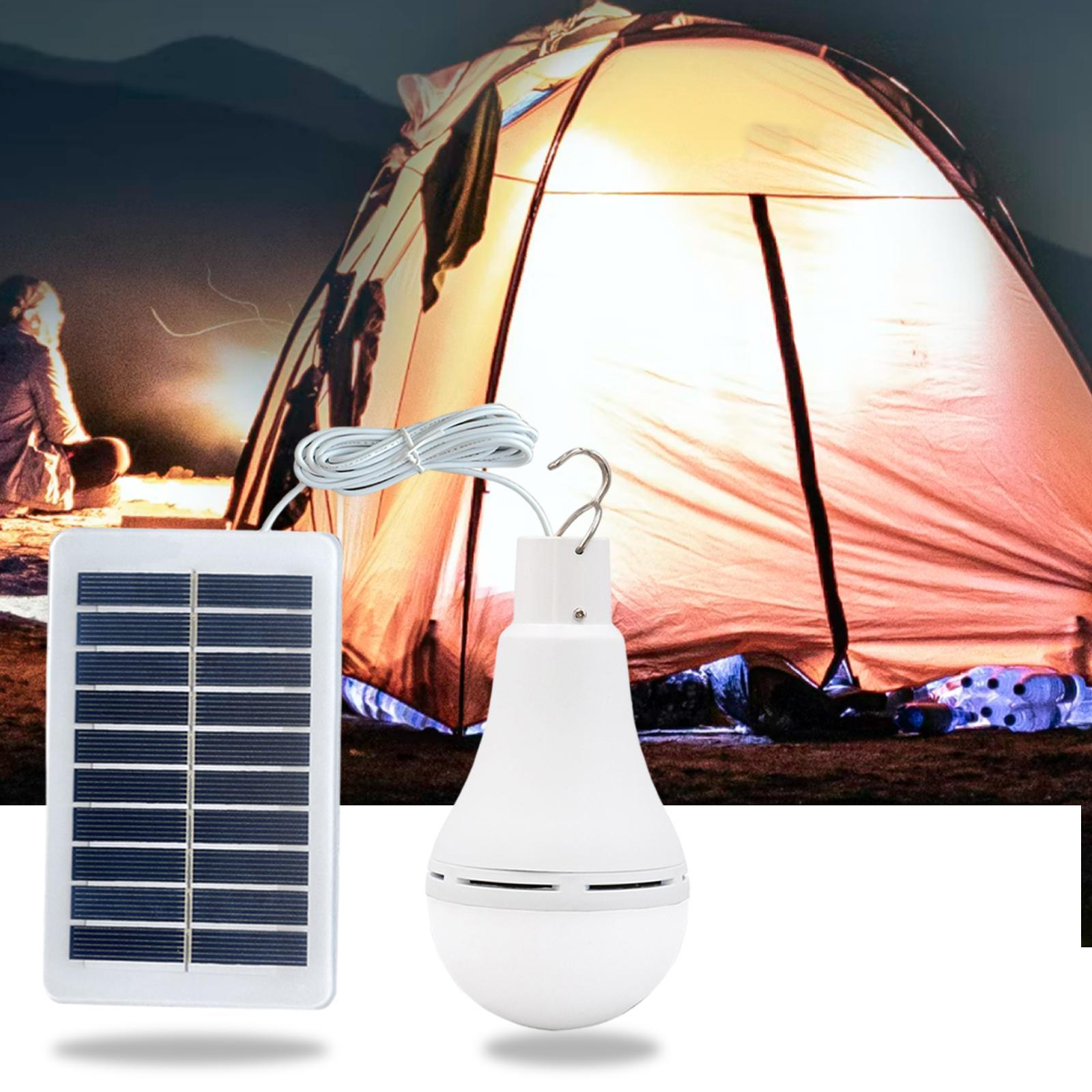 Solar Light Bulbs Lamp Lantern Light USB or Solar Charging for Yard Hiking 5W