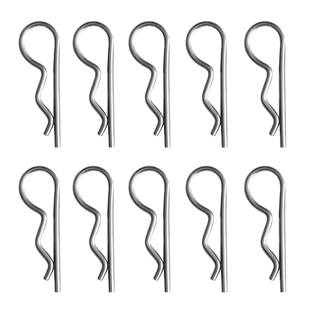 10 Miếng Mềm Thép Không Gỉ R Giữ Kẹp Lò Xo Bộ Carter Pin