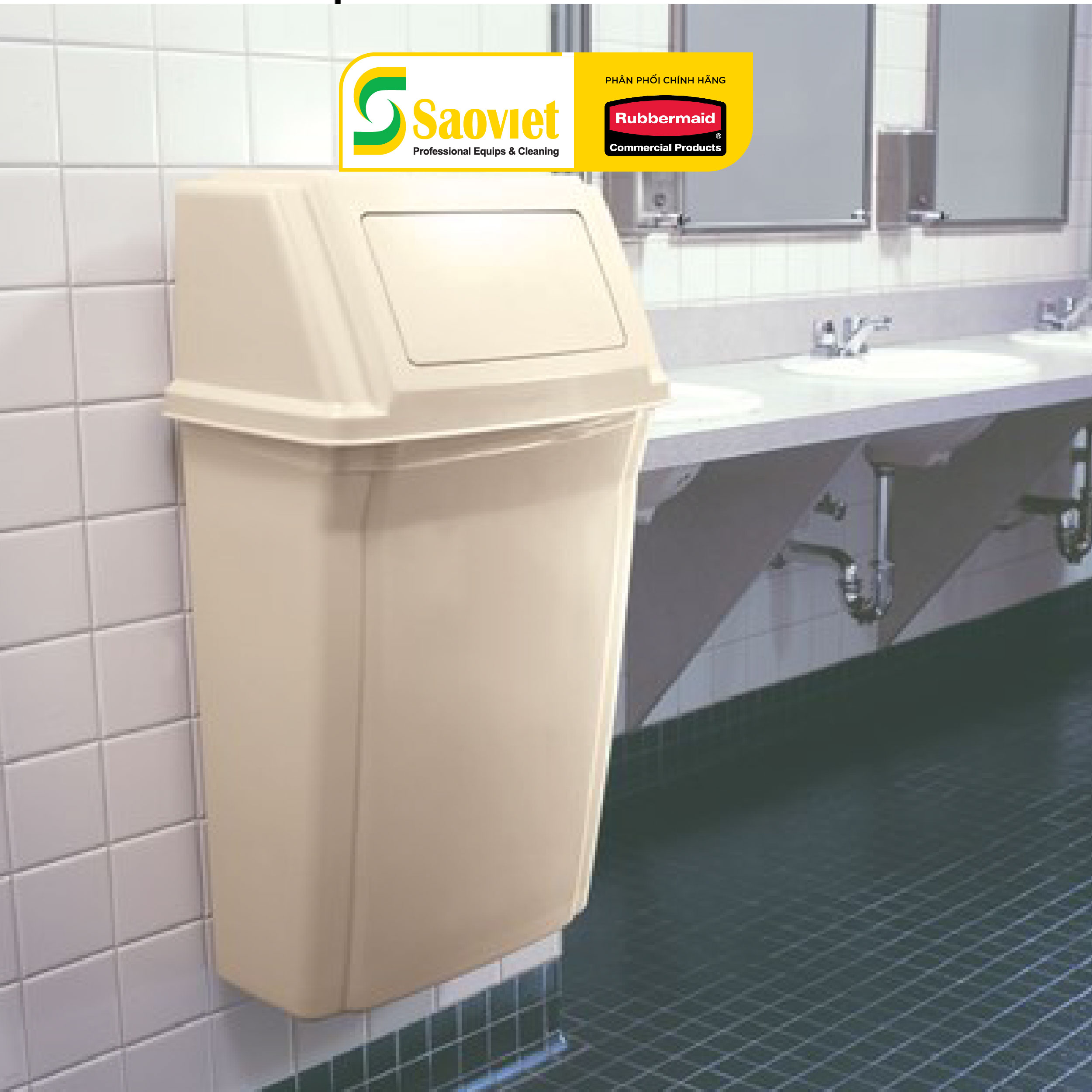 Thùng Rác Treo Tường Rubbermaid - SKU: FG782200 | SAOVIETCO