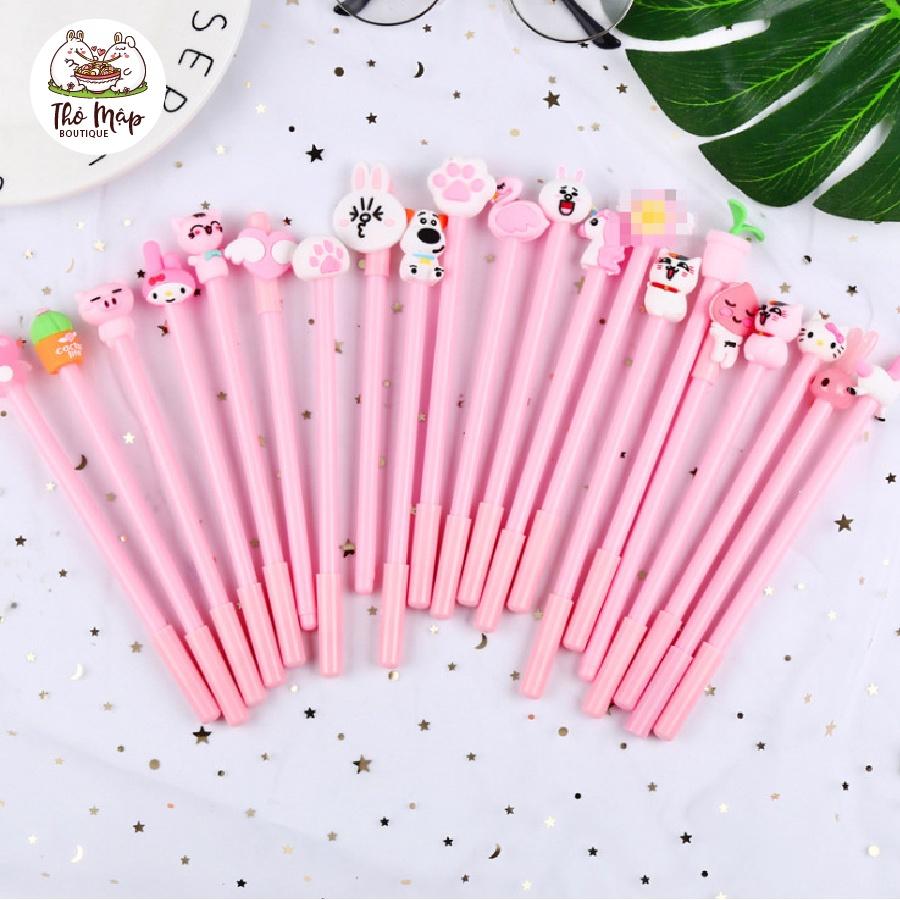 Bút gel nước cute hoạt hình đáng yêu, đồ dùng học tập dễ thương văn phòng phẩm THỎ MẬP | Giao ngẫu nhiên