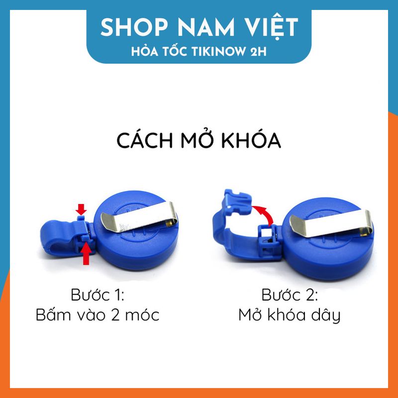 Móc Khóa Dây Kéo Dài Thu Gọn Tiện Lợi