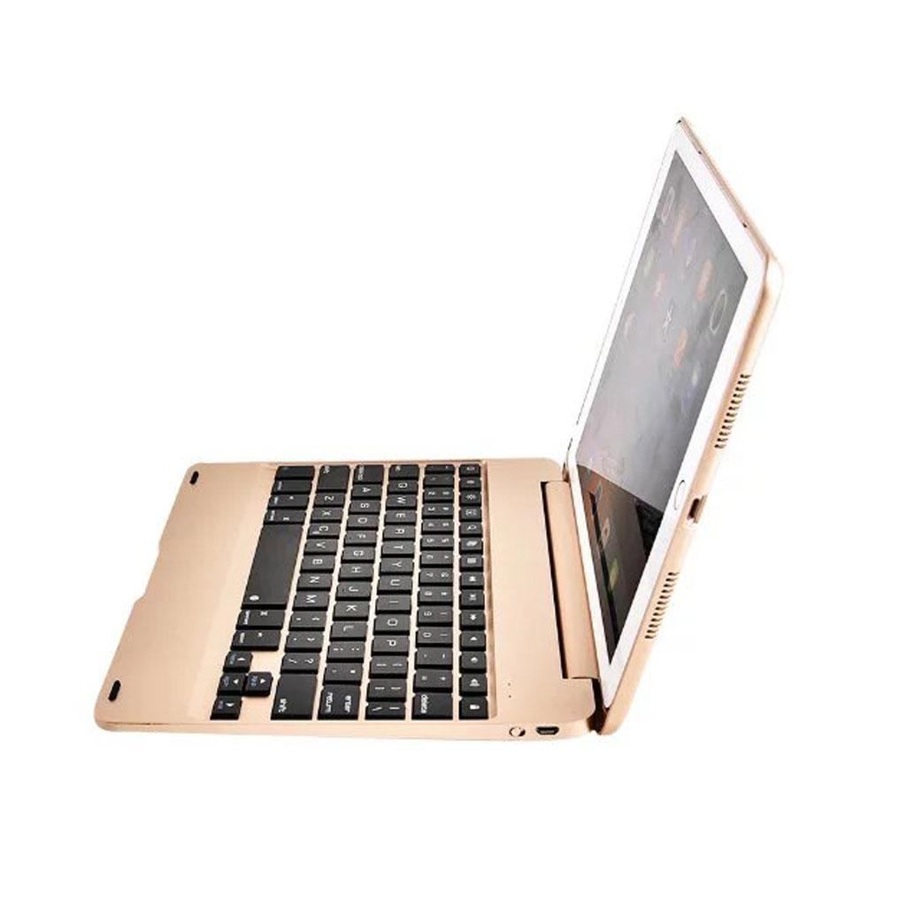 7 COLORS Backlit Bluetooth Keyboard Smart Folio Case for 9.7" Gold