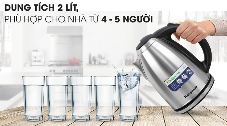 Bình Đun Siêu Tốc Kangaroo KG20SK3 - Hàng Chính Hãng