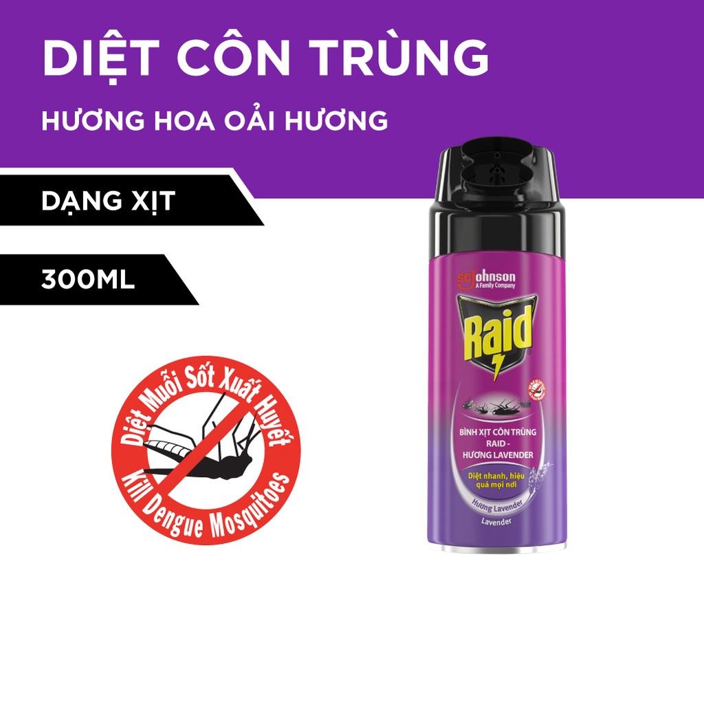 RAID Bình xịt côn trùng Hương Lavender 300ML - DN