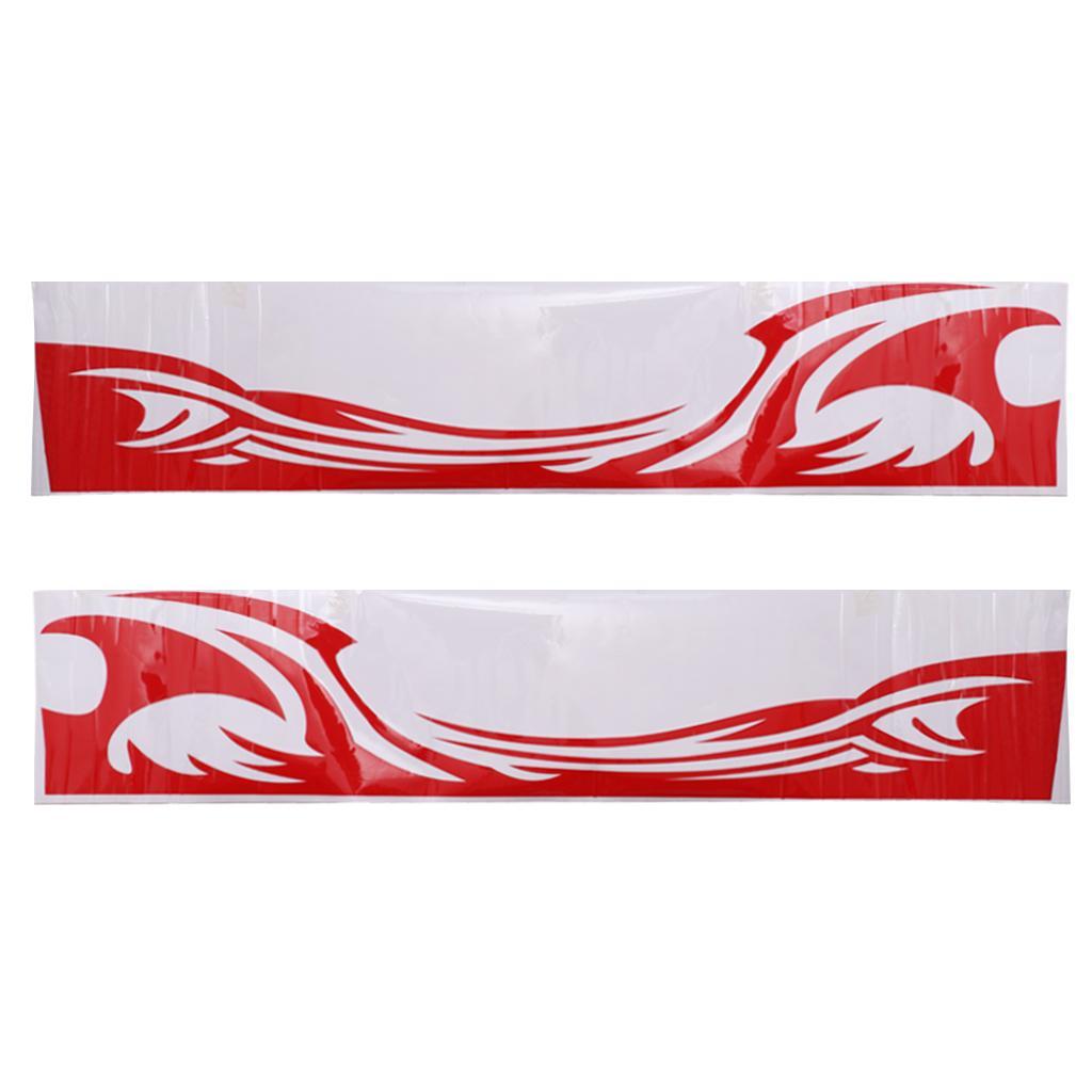 2 Pieces Waterproof Flame Graphics Body Side Decal Car Decal Stickers Black