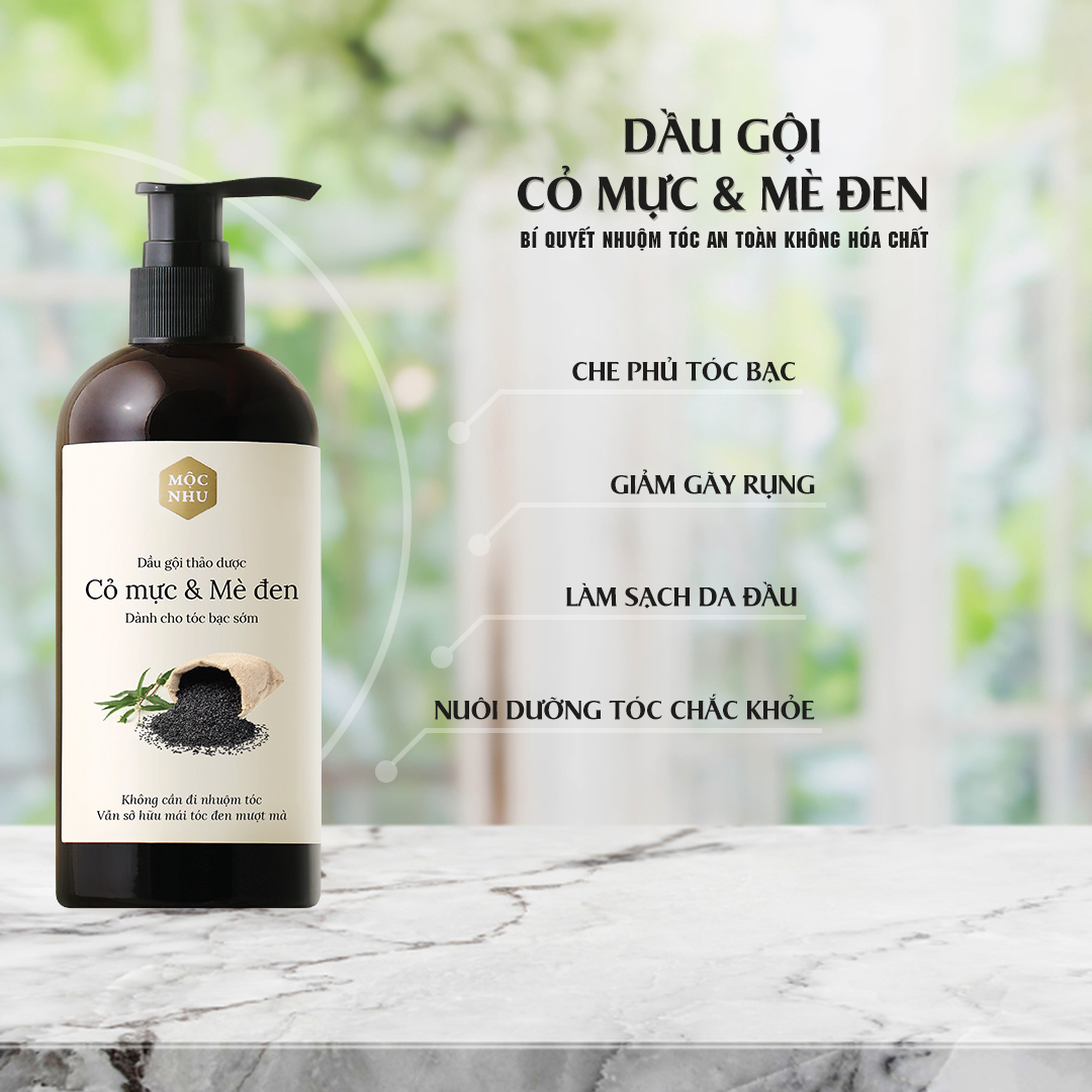 Bộ 2 Dầu gội Cỏ Mực Mộc Nhu (300ml)