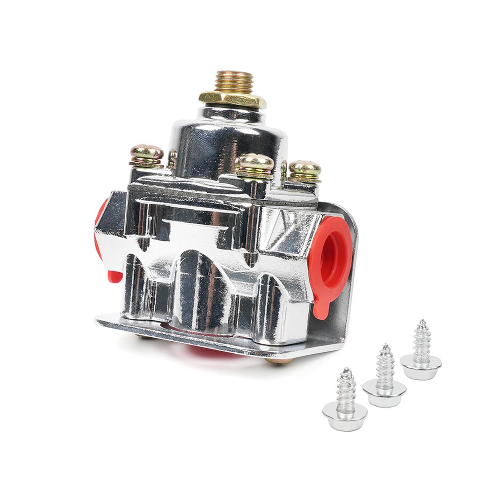 Carbureted Fuel Pressure Regulator Replacement Parts /8" NPT Ports Adjustable Fuel Regulator for Carburetors Engine Durable Parts