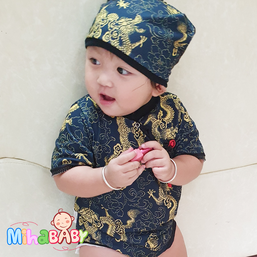 Bộ Bodysuit Tết cho bé hình Rồng Kèm Nón Và Vớ - Mihababy - TET_RONG