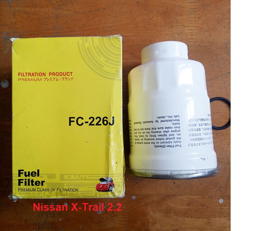 Lọc nhiên liệu, lọc dầu diesel cho xe Nissan X-Trail 2.2 máy dầu 2000, 2001, 2002, 2003, 2004, 2005, 2006, 2007 mã phụ tùng 16403-05E01 mã FC226J