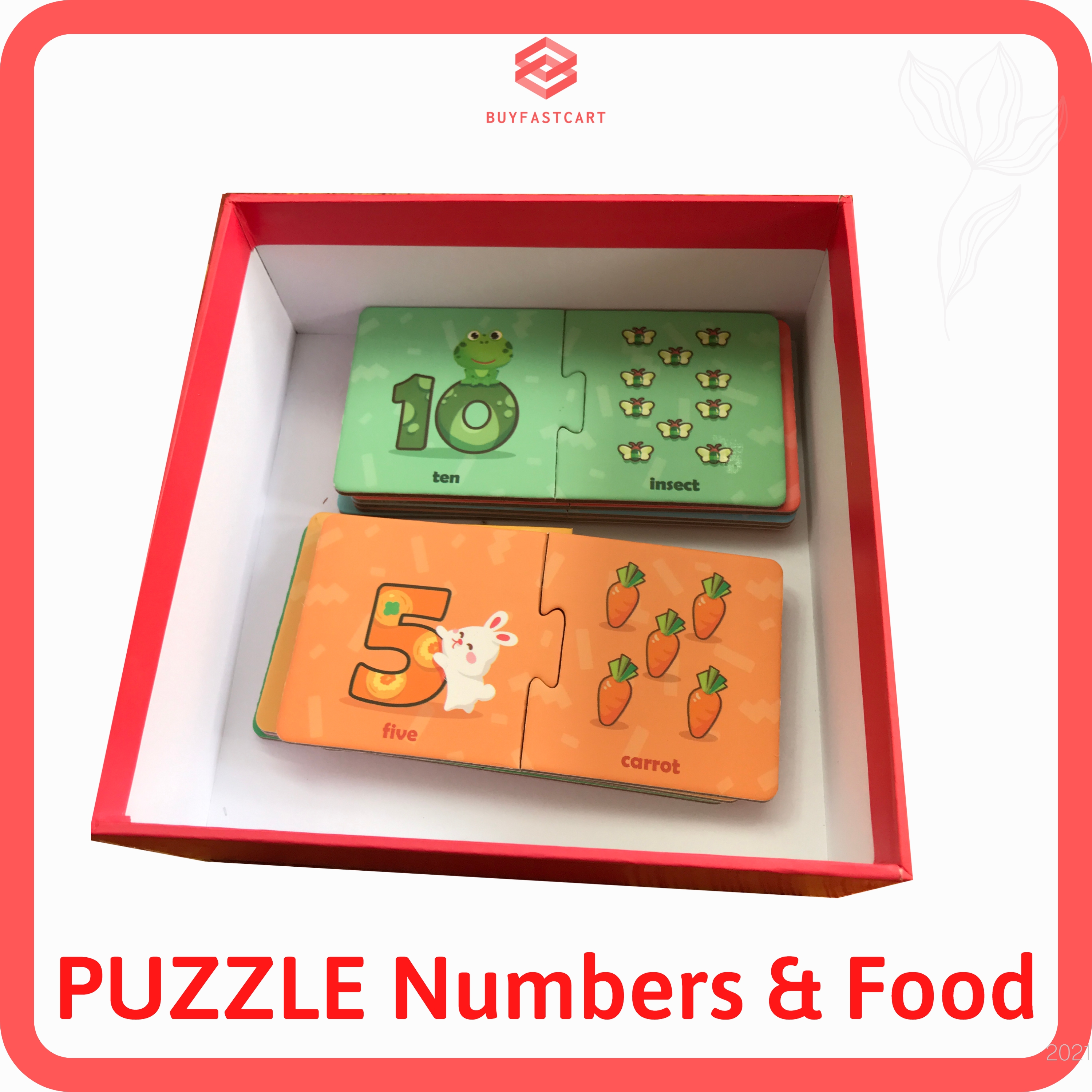 Đồ Chơi Xếp Hình MyndToys My First Puzzle - Numbers & Food Dành Cho Các Bé Trên 2 Tuổi