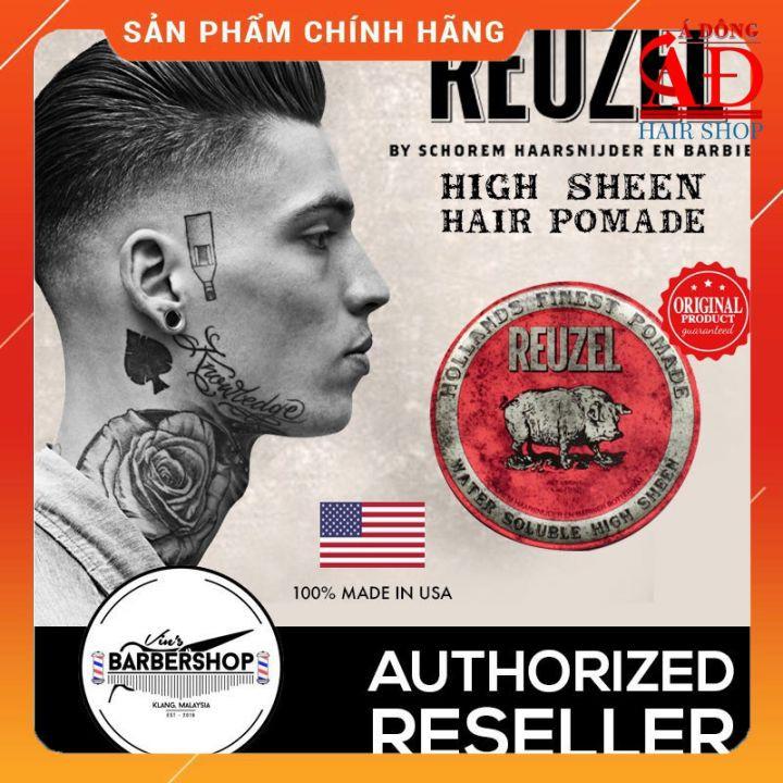 Kem tạo kiểu tóc Reuzel Red Water Soluble High Shine giữ nếp trung bình độ bóng cao (USA)