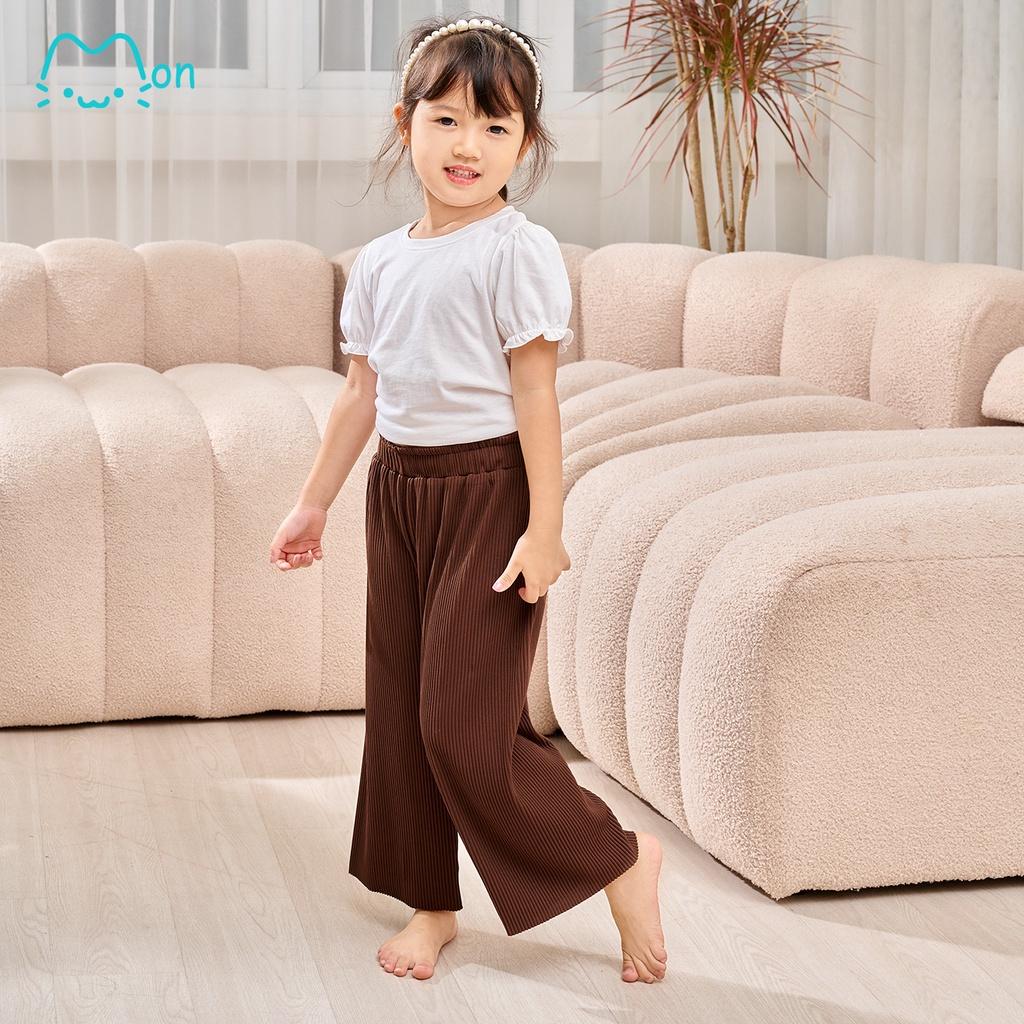 Quần suông cho bé gái chất thun gân cao cấp ,( rất sang ) MonBabies QXG22W07