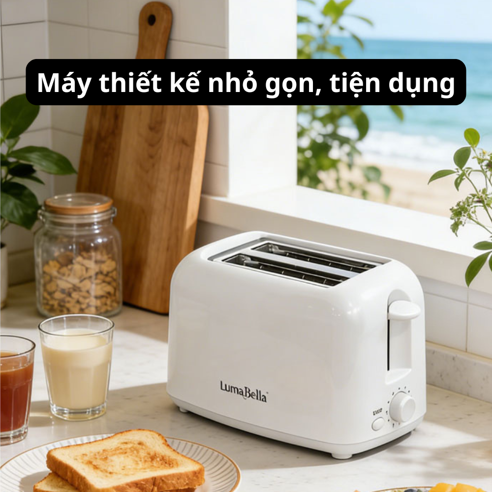Máy nướng bánh mì sandwich Lumabella  LB-58042 công suất cao 700W, 6 nấc nảy tự động làm bữa sáng tiện lợi - DELIYA HÀNG CHÍNH HÃNG