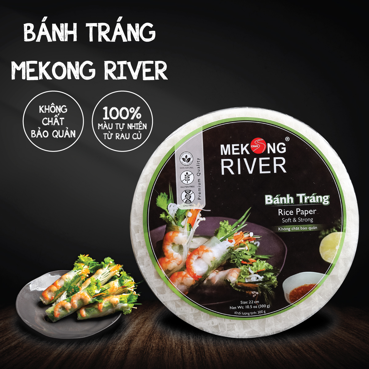 Bánh tráng truyền thống 16cm - MEKONG RIVER