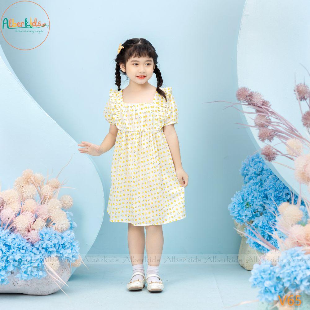 Váy bé gái ALBER họa tiết quả cam công chúa xinh đẹp cho trẻ em 2,3,4,5,6,7,8,9,10,11,12 tuổi