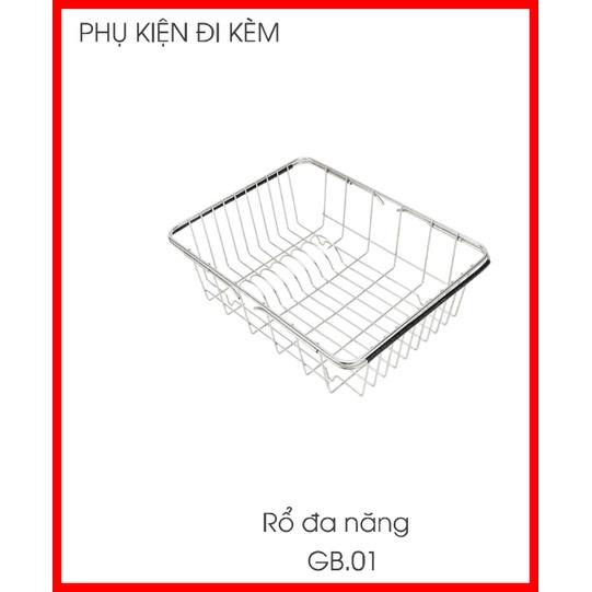 {CHÍNH HÃNG} Chậu rửa 2 hố cân phụ kiện đi kèm chât liệu Inox 304 cao cấp mã GC.A7843 thương hiệu GERARI