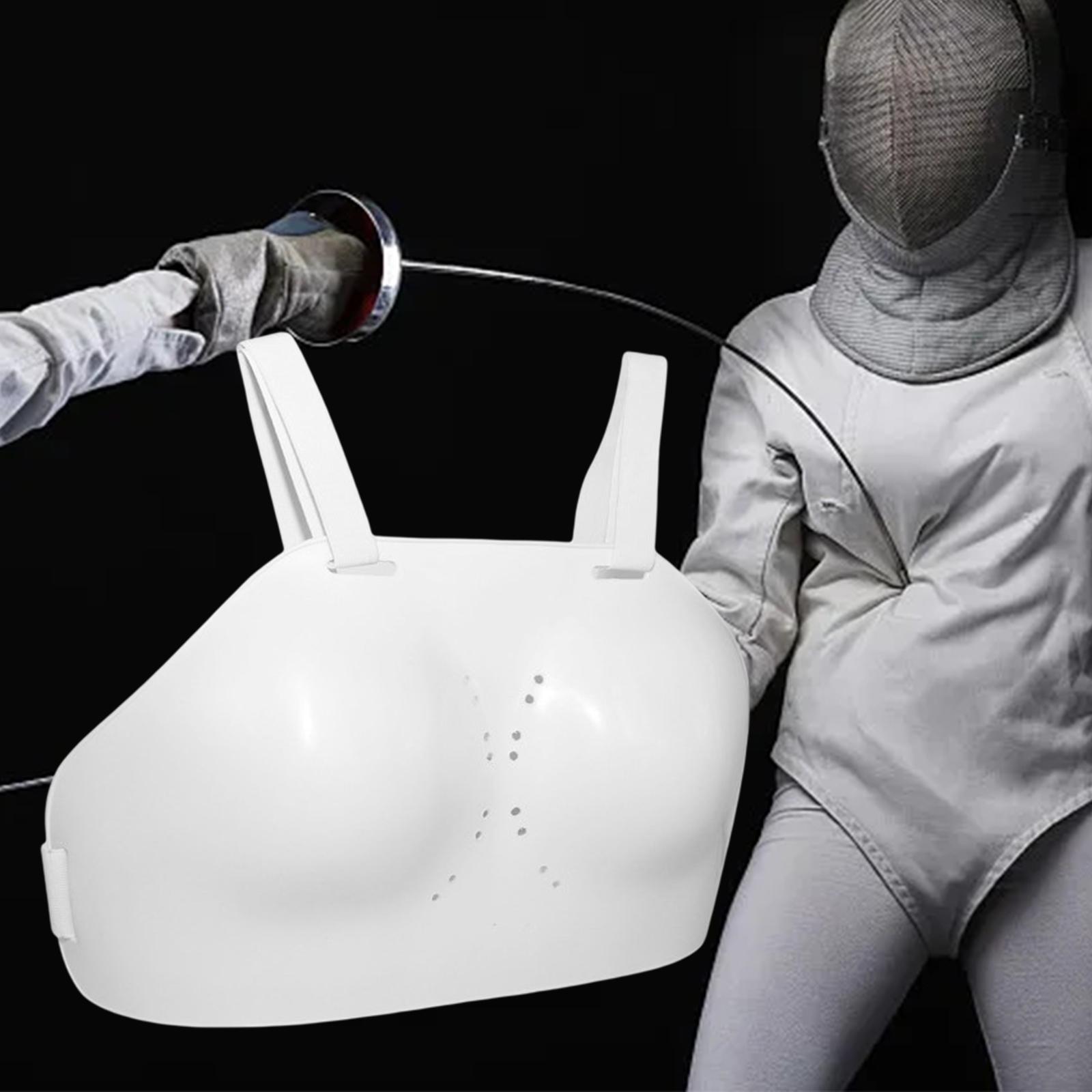 Fencing Chest Guard Fencing Gears Adjustable Strap Adults Breast Protector Soft for Football Rugby Martial Arts Taekwondo Accessories