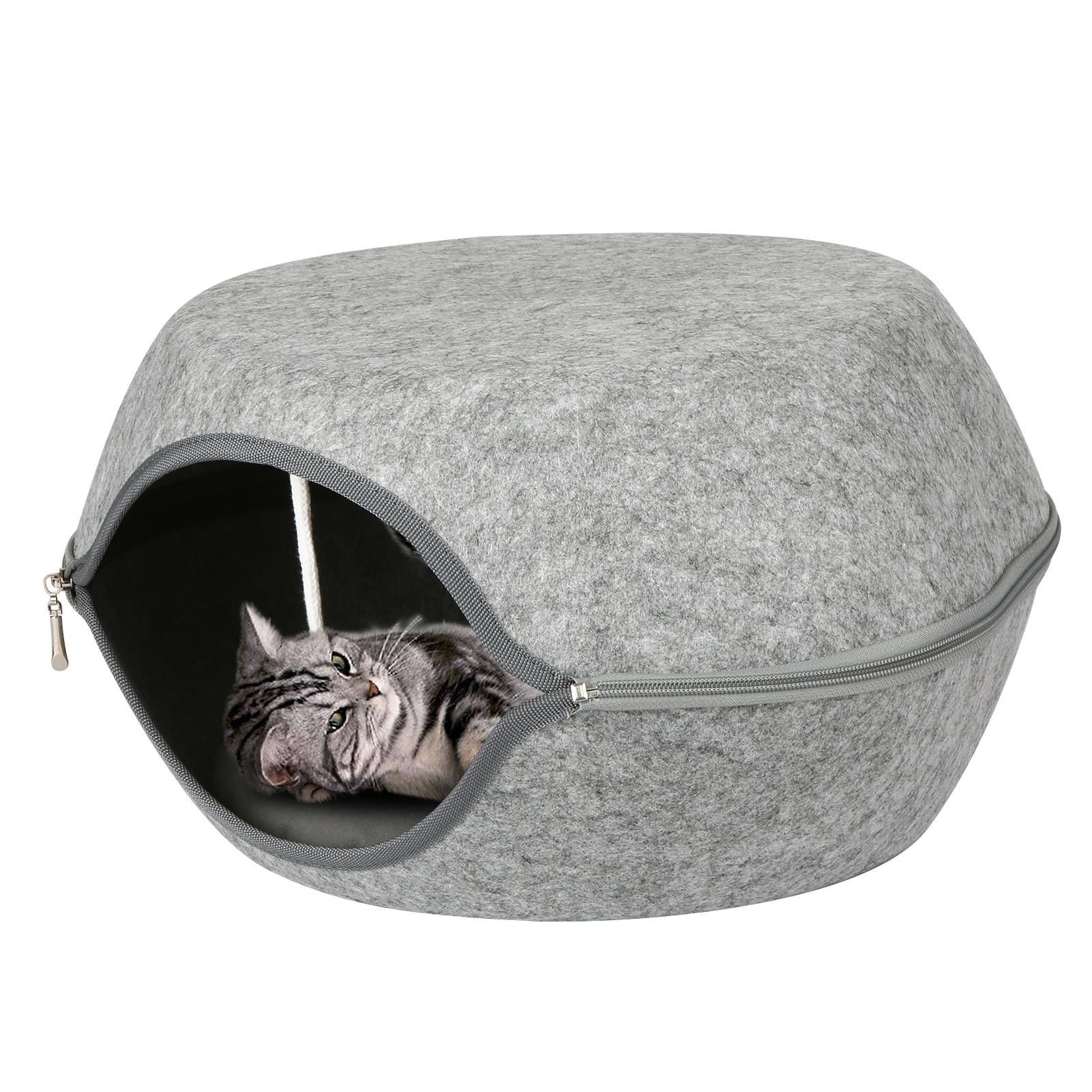 Giường hang Chất liệu nỉ với đệm có thể tháo rời cho mèo dưới 7,5kg