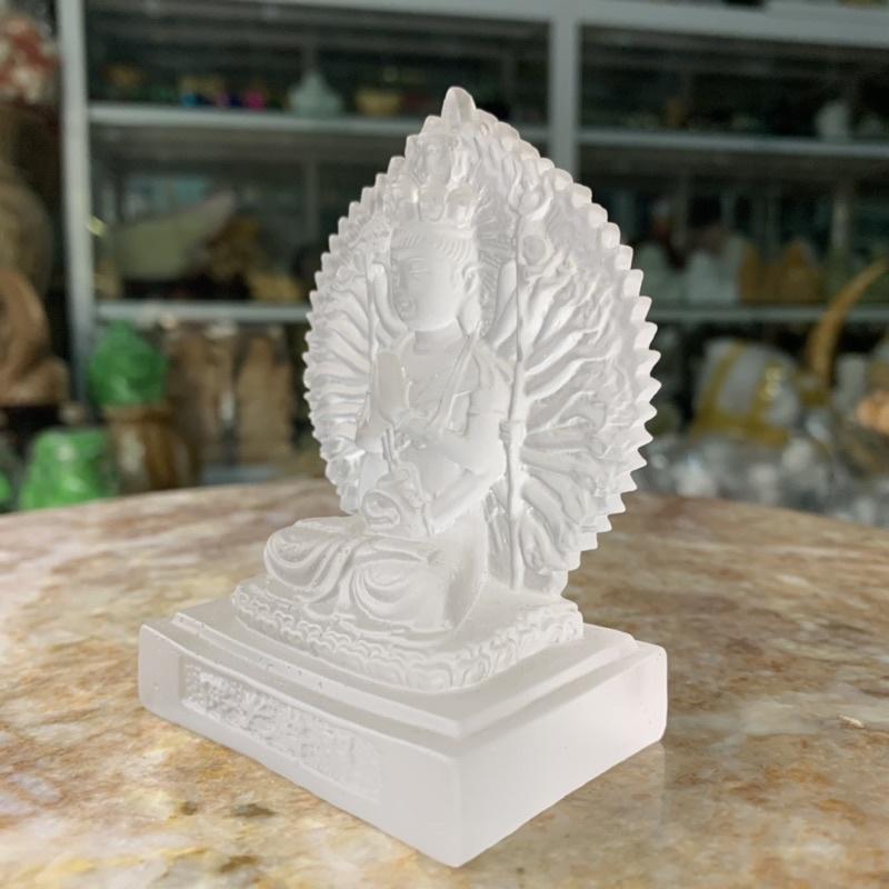 Phật Nghìn Mắt, Nghìn Tay; Phật Chuẩn Đề Ngọc Lưu Ly - cao 9.5cm