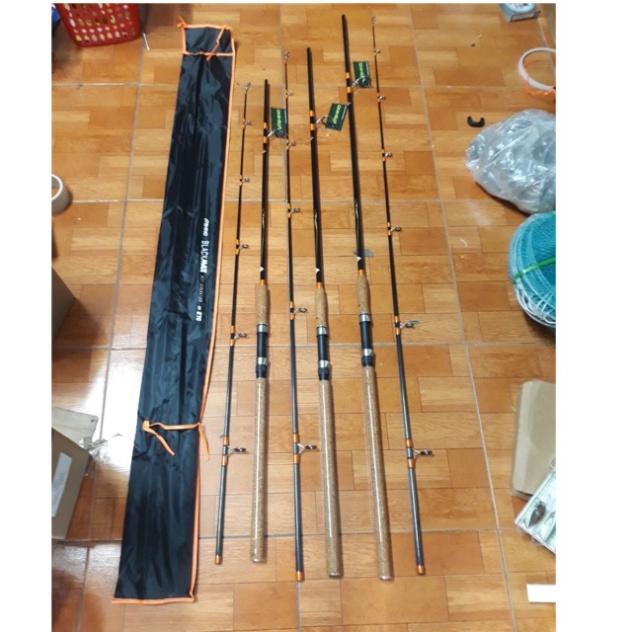 Cần câu 2 khúc rỗng dài 2m7 tay gỗ black max cần cực khoẻ y hình