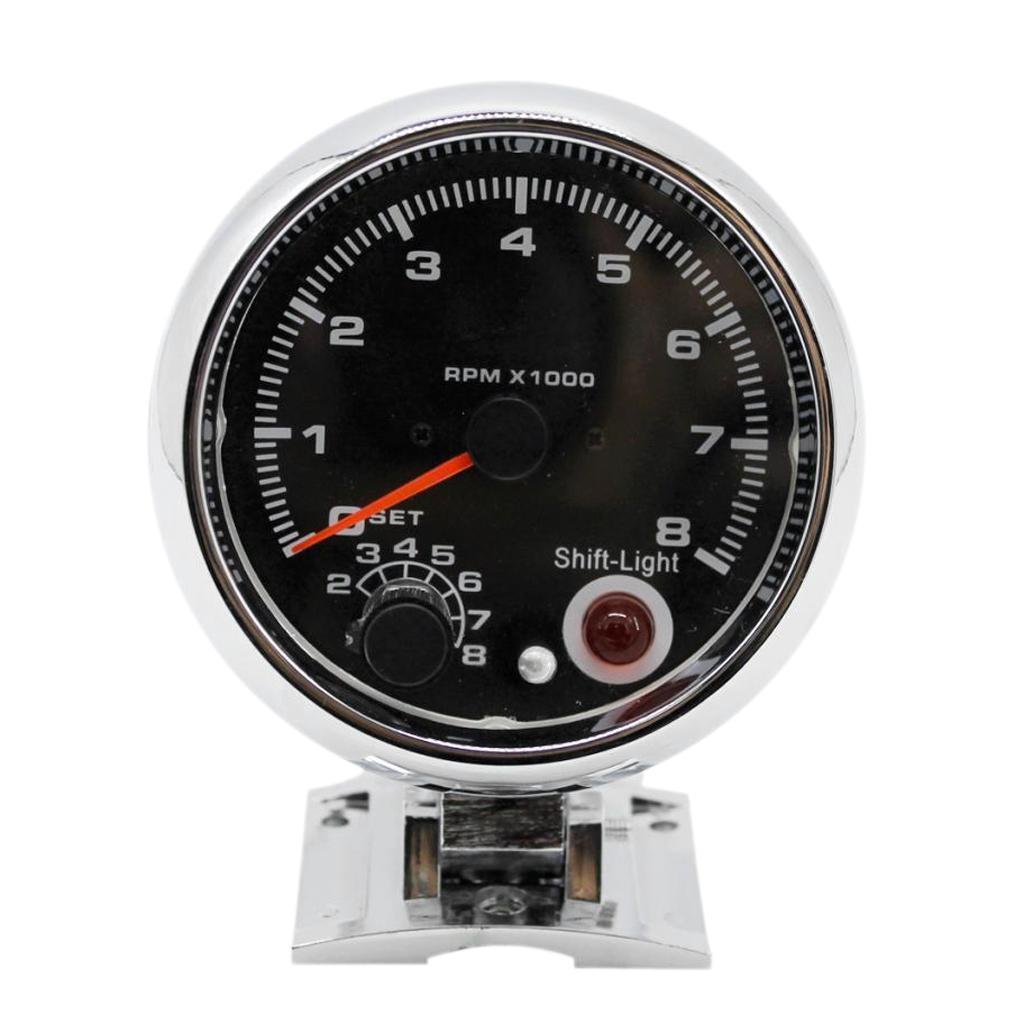 3.75" Black Face Tachometer Gauge with  Light for  95mm