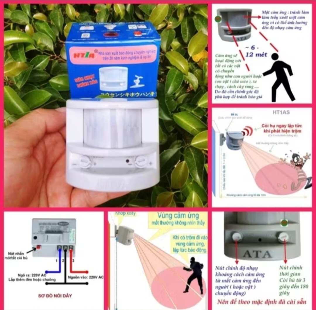 THIẾT BỊ SIÊU BÁO ĐỘNG CHỐNG TRỘM HỒNG NGOẠI HT1A CAO CẤP GIÚP BẢO VỆ TÀI SẢN NGÔI NHÀ BẠN AN TOÀN