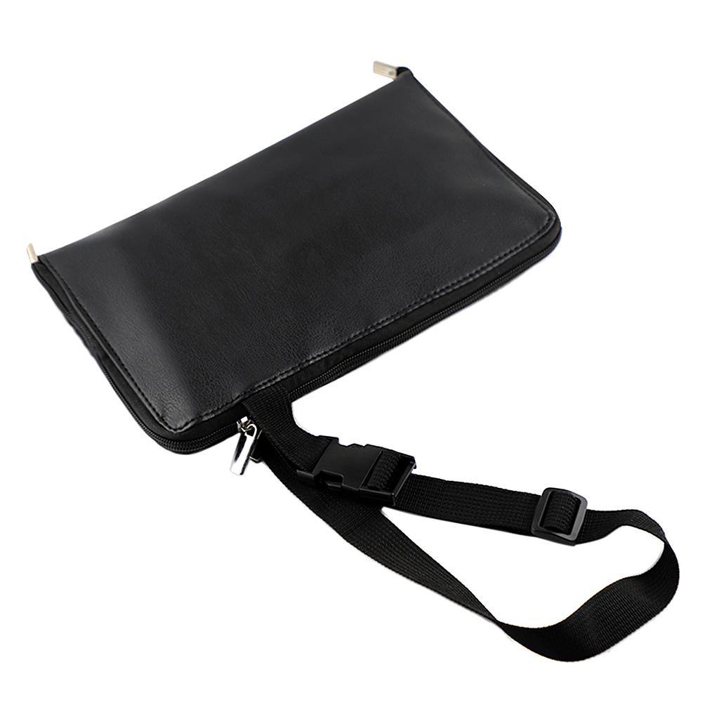 Multi Pocket Cosmetic Makeup Brushes Holder, Brushes Organizer PU Apron Bag Artist Belt Strap Make up Bag Holder