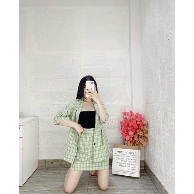Set vest tay lỡ hot cho nàng công sở - hình thật carotshop - freesize dưới 53kg