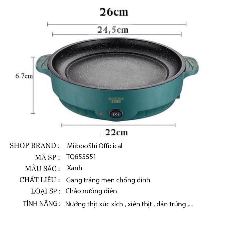 Chảo nướng điện chống dính mini hình tròn 22cm